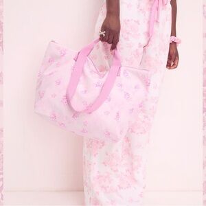 PINK X LoveShackFancy Floral Tote Bag, Pink x LoveShackFancy Beauty Icons Tote